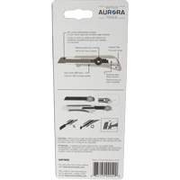 Couteau professionnel de 18 mm avec verrouillage &agrave; cliquet, Acier inoxydable, Robuste, Prise en Plastique D. Morneault & Fils