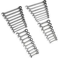 72-Tooth 12 Point Standard & Stubby Wrench Set, Ratcheting Combination, 34 Pieces, Imperial and Metric D. Morneault & Fils