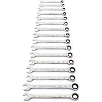 90-Tooth 12 Point Wrench Set, Ratcheting Combination, 16 Pieces, Metric D. Morneault & Fils