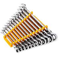 90-Tooth 12 Point Wrench Set, Flex Head/Ratcheting Combination, 12 Pieces, Metric D. Morneault & Fils