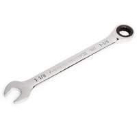 90-Tooth Ratcheting Combination Wrench, 12 Point, 1-1/8", Chrome Finish D. Morneault & Fils