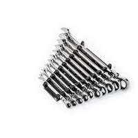 90-Tooth 12 Point SAE Wrench Set, Flex Head/Ratcheting Combination, 10 Pieces, Imperial D. Morneault & Fils