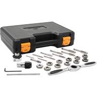 Jeu de tarauds et fili&egrave;res &agrave; cliquet m&eacute;triques, 27 Morcea D. Morneault & Fils