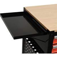 Chariot utilitaire, 4 tiroirs, Noir/Orange D. Morneault & Fils