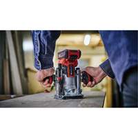 Professional Cordless Compact Router with Fixed Base & Plunge Base (Tool Only) D. Morneault & Fils