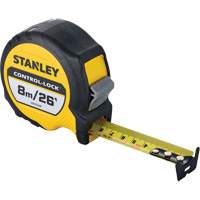 CONTROL-LOCK Tape Measure, 25 mm x 26'/8 m, Imperial & Metric Graduations D. Morneault & Fils