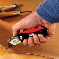 Folding Utility Knife, 2-3/8" Blade, Plastic/Cushion Handle D. Morneault & Fils