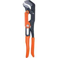 Quick-Adjust S-Jaw Pipe Wrench, 2" Jaw Capacity, 16-3/5" Long, Powder Coated Finish, Dipped Handle D. Morneault & Fils