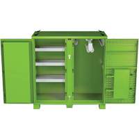 Ventilated Onsite PPE Storage Cabinet, Steel, High-Visibility Lime Green D. Morneault & Fils