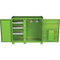Ventilated Onsite PPE Storage Cabinet, Steel, High-Visibility Lime Green D. Morneault & Fils