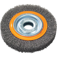 Wire Wheel Brush, 7" Dia., 0.118" Fill, 1-1/4" Arbor D. Morneault & Fils