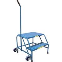 Escabeaux roulants Tilt-N-Roll, 2 marche(s), 24" l x 29" la x 19" h, Capacit&eacute; 300 lb D. Morneault & Fils