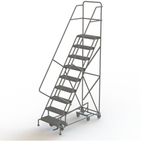&eacute;chelles roulantes multidirectionnelles, 9 marches, Largeur de la marche 24", Hauteur de la plateforme 90", Acier D. Morneault & Fils