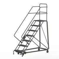 &eacute;chelles robustes en angle de s&eacute;curit&eacute;, 7 marches, Stri&eacute;, Inclinaison 50°, Hauteur 70" D. Morneault & Fils