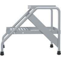Aluminum Step Stand, 2 Step(s), 22-13/16" W x 24-9/16" L x 20" H, 500 lbs. Capacity D. Morneault & Fils