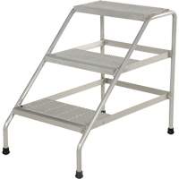 Aluminum Step Stand, 3 Step(s), 22-13/16" W x 34-9/16" L x 30" H, 500 lbs. Capacity D. Morneault & Fils