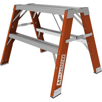 Buildman Step-up Workbench, 2' H x 33.5" W x 25.75" D, 300 lbs. Capacity, Fibreglass D. Morneault & Fils