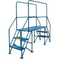 Crossover Ladder, 35-1/2" Overall Span, 31-1/2" H x 22" D, 22" Step Width D. Morneault & Fils