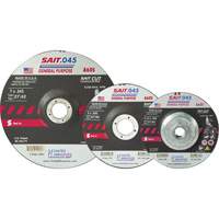 Disque de coupe Sait, 5" x 0,045", Arbre de 7/8", Type 27, Oxyde d'aluminium, 12 200 Tr/min D. Morneault & Fils