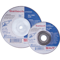 Meule Saitech Ultimate Performance, 4" x 1/4", Arbre 3/8", Oxyde d'aluminium, Type 27 D. Morneault & Fils