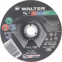 Flexcut Depressed Centre Grinding Wheels, 7", 24 Grit, Aluminum Oxide, 7/8", 8600 RPM, Type 29 D. Morneault & Fils
