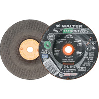 FLEXCUT MILL SCALE Grinding Wheel, 4-1/2", 36 Grit, Aluminum Oxide, 5/8"-11, 13300 RPM, Type 29 D. Morneault & Fils