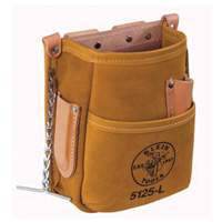 Tool Pouch, Tool Holder, Leather, 5 Pockets D. Morneault & Fils