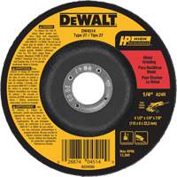 High Performance Metal Grinding Wheel, 4-1/2" x 1/4", 7/8" Arbor, Aluminum Oxide, Type 27 D. Morneault & Fils