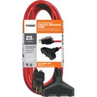 Vinyl Extension Cord, Outdoor, SJTW, 14/3 AWG, 15 A, 3 Outlet(s), 25' D. Morneault & Fils