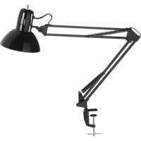 Swing Arm Clamp-On Desk Lamps, 100 W, Incandescent, C-Clamp, Black D. Morneault & Fils