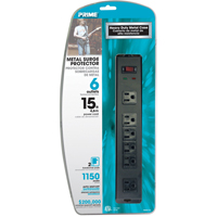 Surge Protector, 6 Outlets, 1150 J, 1875 W, 15' Cord D. Morneault & Fils