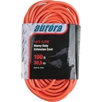 Vinyl Extension Cord, Outdoor, SJTW, 14/3 AWG, 13 A, 100' D. Morneault & Fils