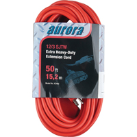 Cordon rallonge en vinyle, Ext&eacute;rieur, SJTW, AWG 12/3, 15 A, 3 prise(s), 50' D. Morneault & Fils