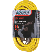 Vinyl Extension Cord with Light Indicator, Outdoor, SJTOW, 12/3 AWG, 15 A, 50' D. Morneault & Fils