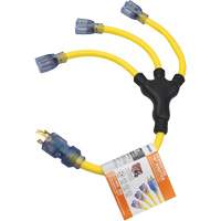 Adaptateurs pour g&eacute;n&eacute;ratrice, Ext&eacute;rieur, STOW, AWG 12/3, 30 A, 3 prise(s), 2' D. Morneault & Fils