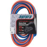 TPE-Rubber Extension Cord with Light Indicator, All-Weather, SJEOW, 12/3 AWG, 15 A, 3 Outlet(s), 25' D. Morneault & Fils