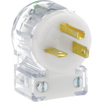 Angled Hospital Grade Extension Plug, Nylon, 20 Amps, 125 V D. Morneault & Fils