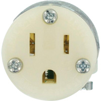 Hospital Grade Extension Plug Connector, 5-15R, Nylon D. Morneault & Fils
