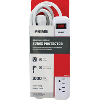 Surge Protector, 6 Outlets, 1000 J, 1875 W, 8' Cord D. Morneault & Fils
