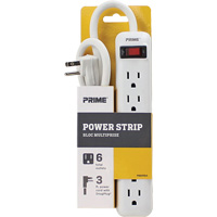 Power Strip, 6 Outlet(s), 3', 15 A, 1875 W, 125 V D. Morneault & Fils