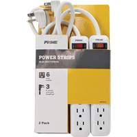 Power Strip 2-Pack, 6 Outlet(s), 3', 15 A, 1875 W, 125 V D. Morneault & Fils