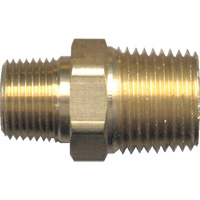 Mamelon de r&eacute;duction hexagonal, Laiton, 1/2" x 3/8", NPT x NPT D. Morneault & Fils