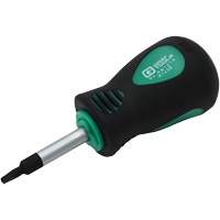 Stubby Square Recess Screwdriver, #1 Tip, Round, 3-1/4" L, Cushion Grip Handle D. Morneault & Fils