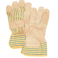 Gants d'ajusteur &agrave; paume renforc&eacute;e, Grand, Paume en Cuir fleur de vache, Doublure en Coton D. Morneault & Fils