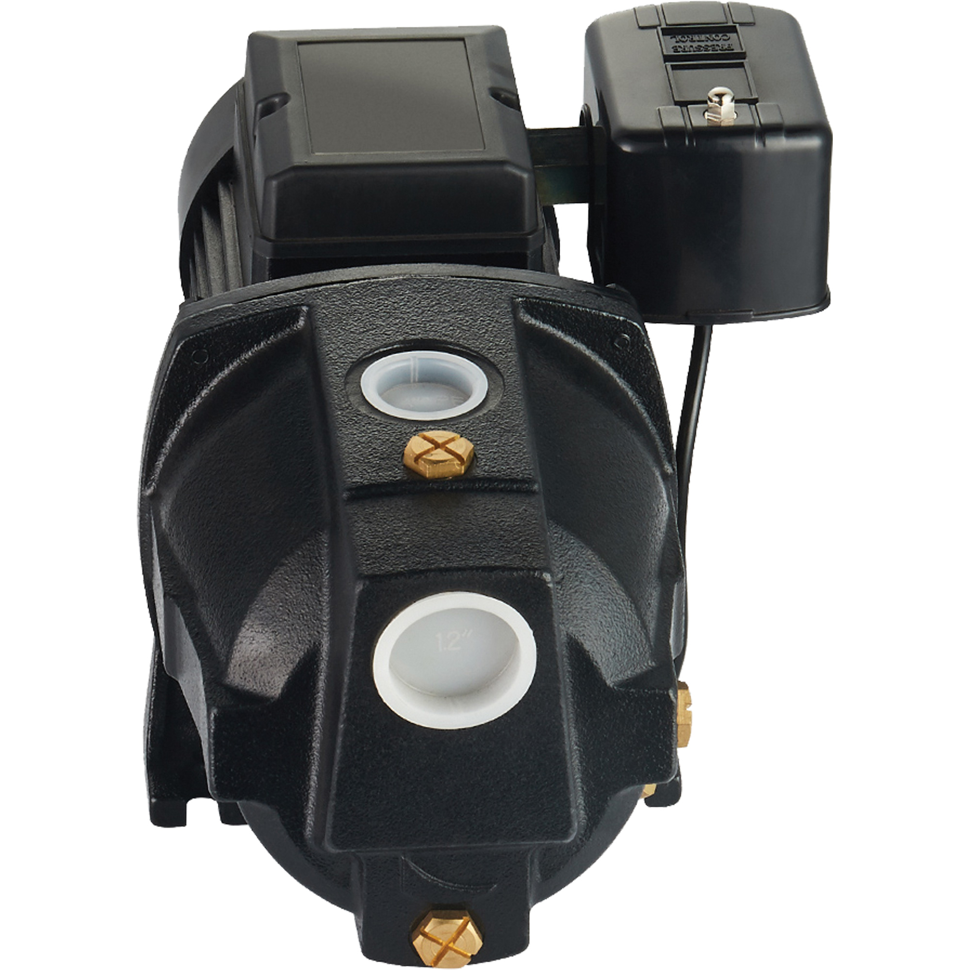 BOMGIE Pompe de puits peu profond/profonds 1 HP avec kit d'éjecteur – Pompe à eau en fonte, profondeur de puits jusqu'à 15,2 m, interrupteur de